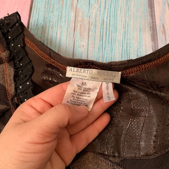 Alberto Makali long sleeve v neck sweater top size xl - Picture 7 of 8